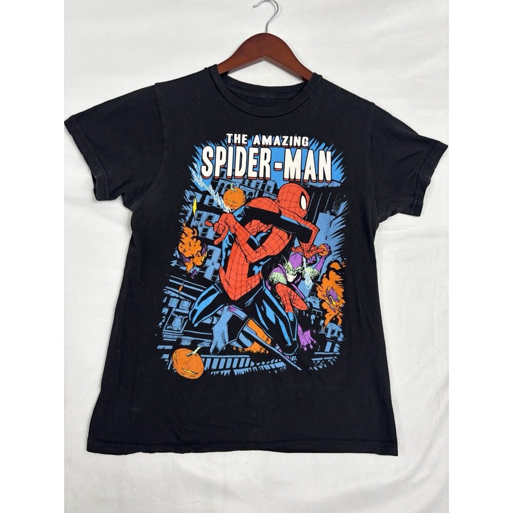 Marvel Amazing Spider-Man Green Goblin Halloween T-Shirt Black Adult Small Comic